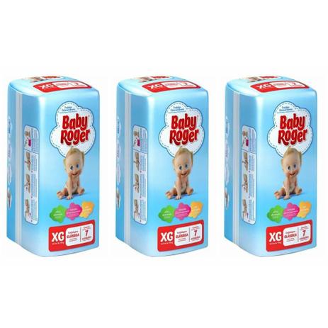 Baby Roger Clássica Fralda Infantil Xg C/7 (Kit C/03) Menor preço em Baby Roger Clássica Fralda Infantil Xg C/7 (Kit C/03)