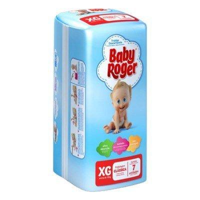 Baby Roger Clássica Fralda Infantil Xg C/7 Menor preço em Baby Roger Clássica Fralda Infantil Xg C/7