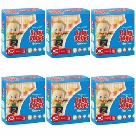 Baby Roger Ideal Fralda Infantil Xg C/16 (Kit C/06) Menor preço em Baby Roger Ideal Fralda Infantil Xg C/16 (Kit C/06)