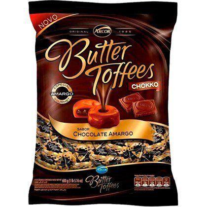 Bala Butter Toffes Chokko Chocolate Amargo 600g - Arcor Menor preço em Bala Butter Toffes Chokko Chocolate Amargo 600g - Arcor
