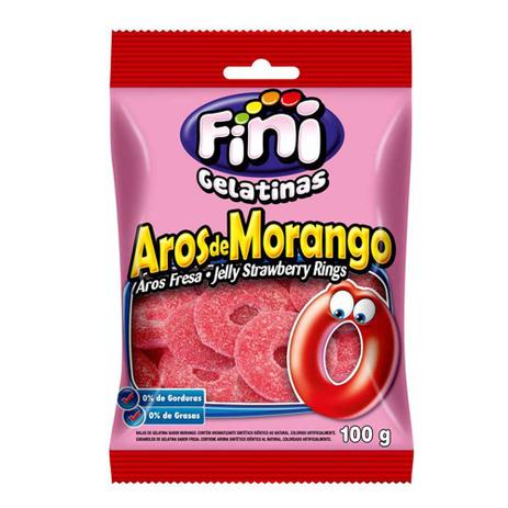 Bala de Gelatina Aros de Morango 100g - Fini é ruim? Bala de Gelatina Aros de Morango 100g - Fini é boa?