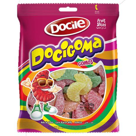 Bala de Goma Gomos de Frutas 240g - Docile é ruim? Bala de Goma Gomos de Frutas 240g - Docile é boa?