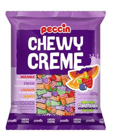 Bala Mastigável Chewy Creme 600g - Peccin Menor preço em Bala Mastigável Chewy Creme 600g - Peccin