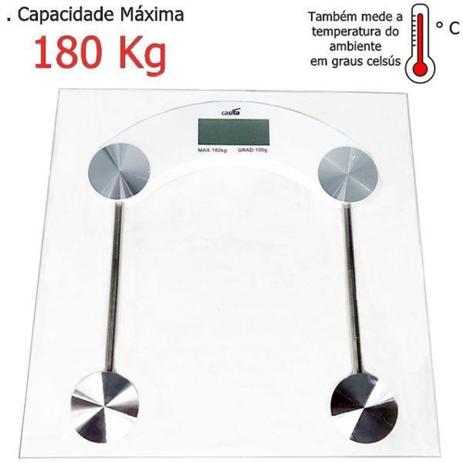Balança De Vidro Digital Corporal Quadrada 180 Kg Casita Menor preço em Balança De Vidro Digital Corporal Quadrada 180 Kg Casita