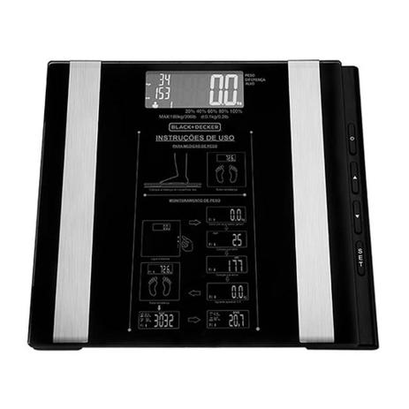 Balança Digital Black Decker para até 180 kg - BK55 Menor preço em Balança Digital Black Decker para até 180 kg - BK55