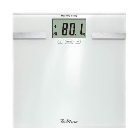 Balança Digital Corporal de Bioimpedância Techline TEC-117 180Kg Menor preço em Balança Digital Corporal de Bioimpedância Techline TEC-117 180Kg