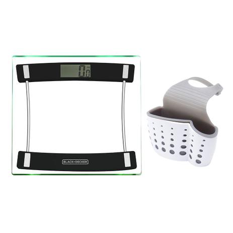 Balança digital de Banheiro Black+Decker BK35 até 180 quilos + Suporte multiuso p/banheiro Menor preço em Balança digital de Banheiro Black+Decker BK35 até 180 quilos + Suporte multiuso p/banheiro