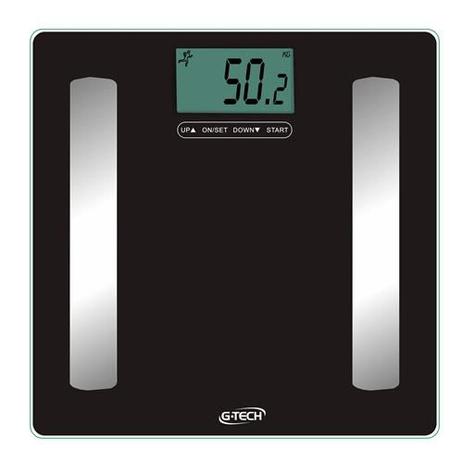 Balança Digital G-Tech Glass Pro, Capacidade para até 150 Kg, Medidor de Taxa de Gordura, Água, Mass Menor preço em Balança Digital G-Tech Glass Pro, Capacidade para até 150 Kg, Medidor de Taxa de Gordura, Água, Mass