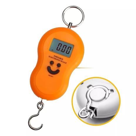 Balança Digital Mala Bagagem Pescaria Gancho Bolsa Precisão - Laranja - B-max Menor preço em Balança Digital Mala Bagagem Pescaria Gancho Bolsa Precisão - Laranja - B-max