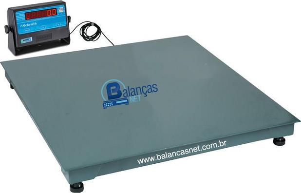 Balança Eletrônica 1000kg x 200g Plataforma 1,20x1,20 Inmetro Garantia
