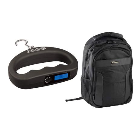 Balança Portátil Black+Decker BP50 p/ malas até 50 Kg + Mochila executiva Primicia Menor preço em Balança Portátil Black+Decker BP50 p/ malas até 50 Kg + Mochila executiva Primicia