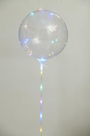 Balão Com Luz Led Colorido Bubble Transparente Festas Luz - Cromus