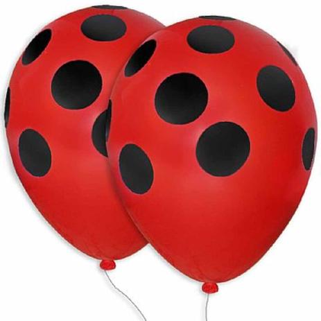 Balão de Látex Decorado Vermelho Com Bolinhas Pretas 10” 28cm 25un Pic Pic é boa?