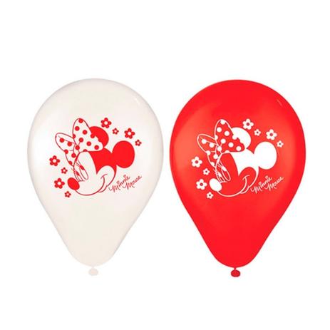 Menor preço em Balão de Látex Minnie Vermelha 25 unidades Regina Festas