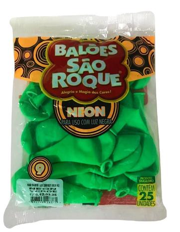 Balão São Roque Neon N9 C/25un Verde Menor preço em Balão São Roque Neon N9 C/25un Verde