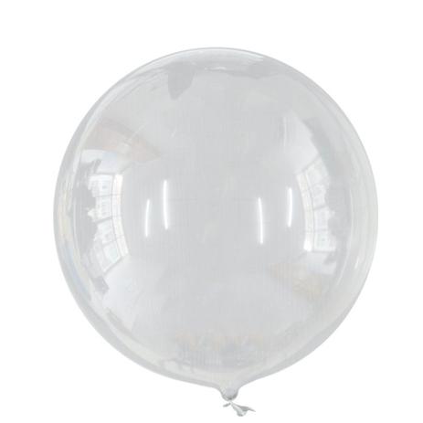 Balão Transparente Bubble 45cm - Kit 5 Unidades - Mm