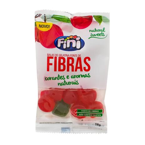 Balas de Gelatina Fini Natural Sweets Fibras 18g Menor preço em Balas de Gelatina Fini Natural Sweets Fibras 18g