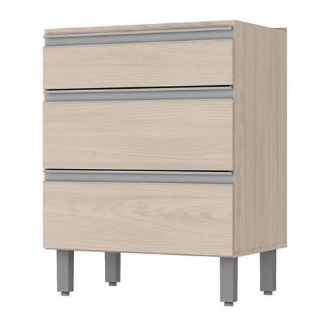 Balcão 03 Gavetas 60 CM 100% MDF Com Tampo Connect Fendi Henn Menor preço em Balcão 03 Gavetas 60 CM 100% MDF Com Tampo Connect Fendi Henn