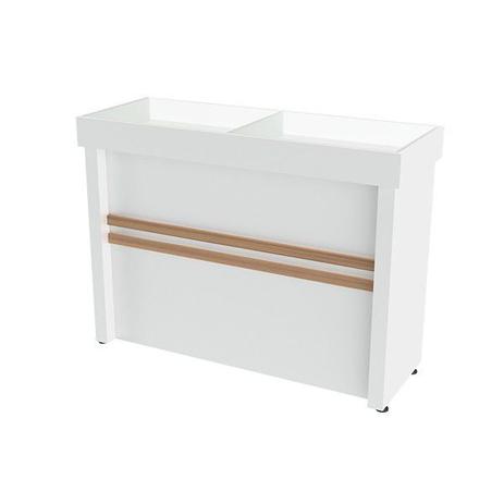 Balcão 100% MDF modelo expositor Poli 135x90x50 cm Comac Menor preço em Balcão 100% MDF modelo expositor Poli 135x90x50 cm Comac