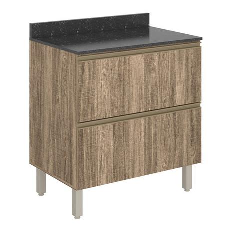 Balcão 2 Gavetões 80 Cm Com Tampo 100 MDF Kali Premium 3096.21 Carvalho Rustico Nicioli Menor preço em Balcão 2 Gavetões 80 Cm Com Tampo 100 MDF Kali Premium 3096.21 Carvalho Rustico Nicioli