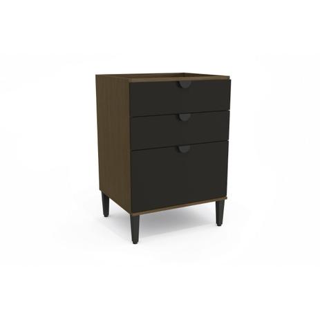 Balcão 60cm Kappesberg PO011 Pop 3 Gavetas Jacarandá com Preto Fosco Liso Menor preço em Balcão 60cm Kappesberg PO011 Pop 3 Gavetas Jacarandá com Preto Fosco Liso