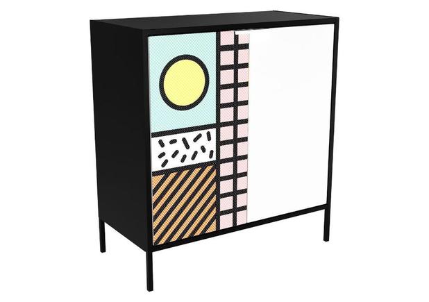 Balcão Alto Multiúso Itatiaia Pop Art Smart - 2 Portas - Preto/Branco Matte A3 - Edição Limitada Menor preço em Balcão Alto Multiúso Itatiaia Pop Art Smart - 2 Portas - Preto/Branco Matte A3 - Edição Limitada