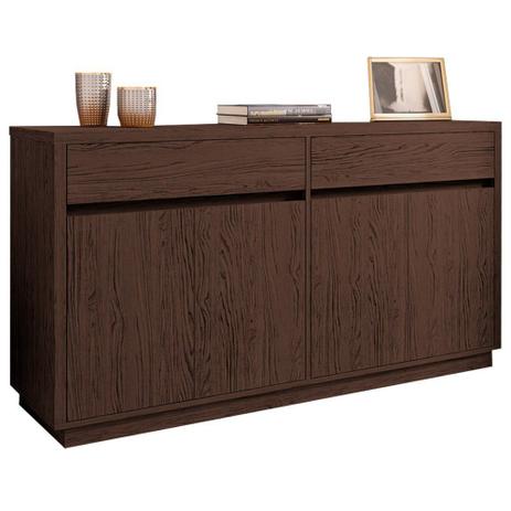 Balcão Aparador Buffet 4 Portas 2 Gavetas 100% MDF Anne N02 Castanho - Mpozenato Menor preço em Balcão Aparador Buffet 4 Portas 2 Gavetas 100% MDF Anne N02 Castanho - Mpozenato