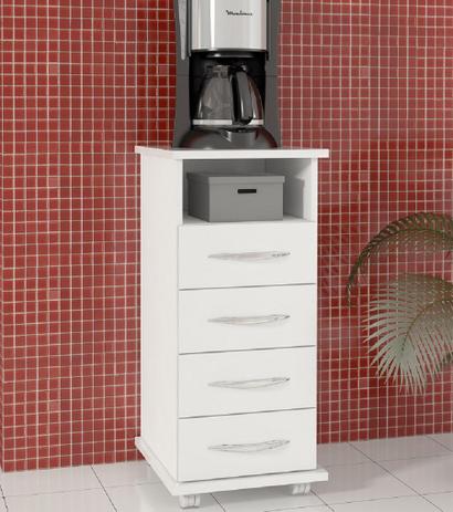Balcão Armário Branco Multiuso Criado-Mudo Quarto Escritório - Clickforte Menor preço em Balcão Armário Branco Multiuso Criado-Mudo Quarto Escritório - Clickforte