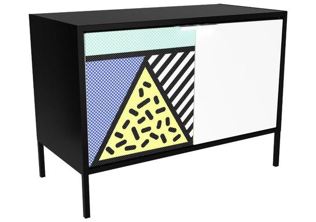 Balcão Baixo Multiúso Itatiaia Pop Art Smart - 2 Portas - Preto/Branco Matte A1 - Edição Limitada Menor preço em Balcão Baixo Multiúso Itatiaia Pop Art Smart - 2 Portas - Preto/Branco Matte A1 - Edição Limitada