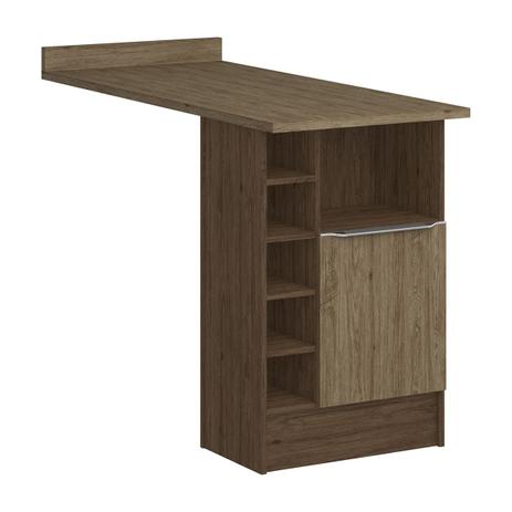 Balcão Bancada Com Nichos Decibal Lis 4036 Cedro E Wood - Decibal móveis Menor preço em Balcão Bancada Com Nichos Decibal Lis 4036 Cedro E Wood - Decibal móveis