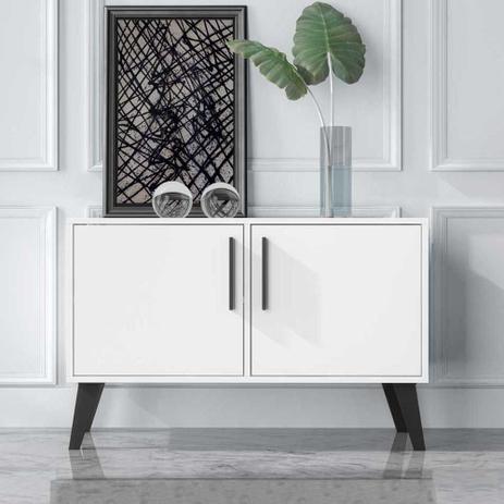 Balcão buffet 2 portas bpp64 branco/retro preto - brv móveis - Brv - Móveis Menor preço em Balcão buffet 2 portas bpp64 branco/retro preto - brv móveis - Brv - Móveis