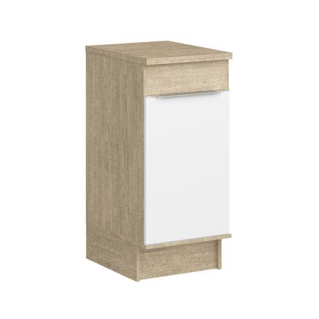 Balcão Com Rodapé Decibal Slim CS602R 1 Porta Acácia/Nature/Branco - Decibal móveis Menor preço em Balcão Com Rodapé Decibal Slim CS602R 1 Porta Acácia/Nature/Branco - Decibal móveis