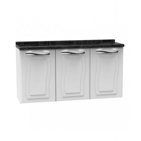 Balcão com Tampo Colormaq Ipanema Fit 3 Portas em Aço Branco Menor preço em Balcão com Tampo Colormaq Ipanema Fit 3 Portas em Aço Branco