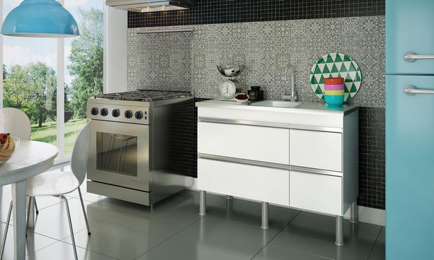 Balcao Cozinha Prisma 1.2 Branco 86 x 52 x 113.5 cm - Mgm Menor preço em Balcao Cozinha Prisma 1.2 Branco 86 x 52 x 113.5 cm - Mgm