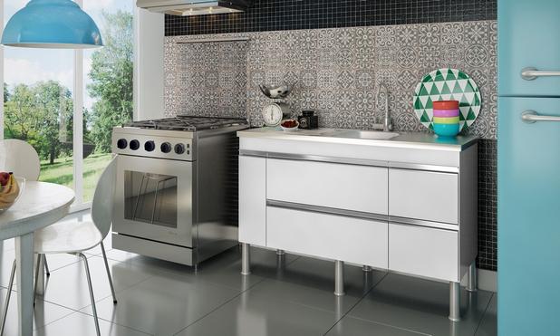 Balcao Cozinha Prisma 1.4 Branco 86 x 52 x 133.5 cm - Mgm Menor preço em Balcao Cozinha Prisma 1.4 Branco 86 x 52 x 133.5 cm - Mgm