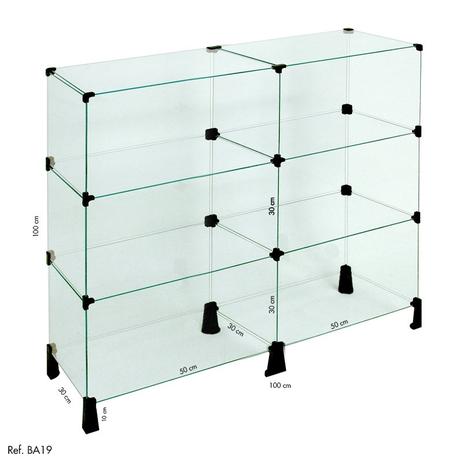 Balcão de Atendimento Modulado em Vidro - 1,00 x 1,00 x 0,30 - Balcãonet é boa?