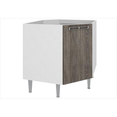 Balcão de Canto Oblíquo sem tampo CZ610 Branco Rústico - Art In Móveis Menor preço em Balcão de Canto Oblíquo sem tampo CZ610 Branco Rústico - Art In Móveis