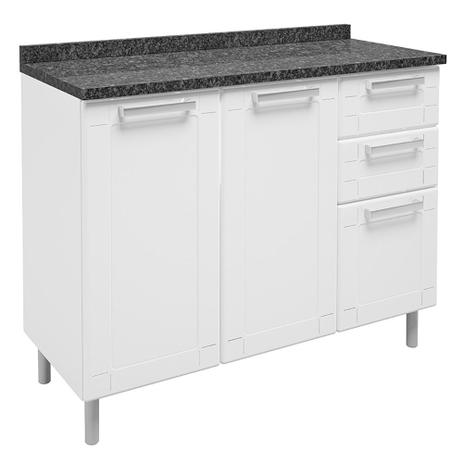 Balcão De Cozinha Bertolini Múltipla 2 Gavetas Branco Com Tampo Menor preço em Balcão De Cozinha Bertolini Múltipla 2 Gavetas Branco Com Tampo