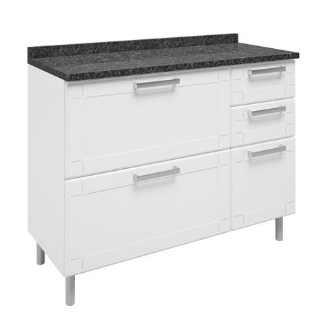 Balcão De Cozinha Bertolini Múltipla 3 Portas Branco Com Tampo Menor preço em Balcão De Cozinha Bertolini Múltipla 3 Portas Branco Com Tampo