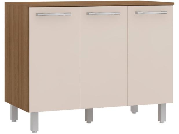 Balcão de Cozinha com Tampo Poliman 3 Portas Mel - K35410 Menor preço em Balcão de Cozinha com Tampo Poliman 3 Portas Mel - K35410
