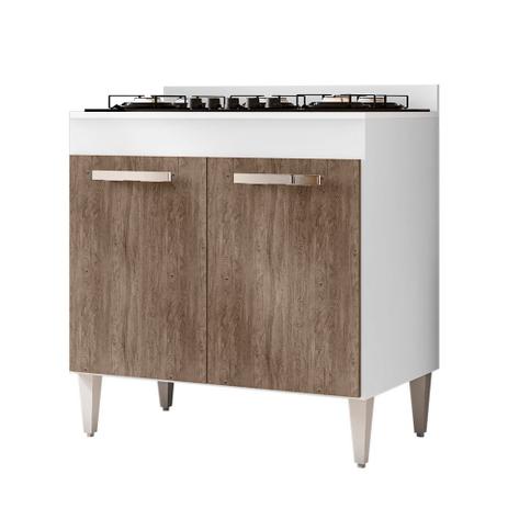 Balcão de Cozinha Cooktop 2 Portas Roma - Lumil Móveis Menor preço em Balcão de Cozinha Cooktop 2 Portas Roma - Lumil Móveis
