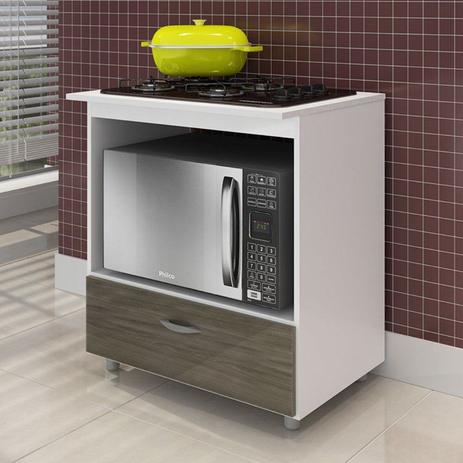 Balcão de Cozinha Cooktop e Forno BL 140 Branco/Carvalho - Completa Móveis é boa?