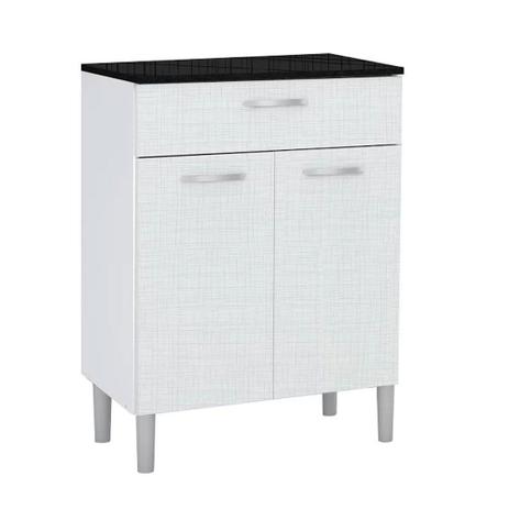 Balcão de Cozinha Diamante 2 Portas 1 Gaveta em MDP Kits Paraná - Kits Parana Menor preço em Balcão de Cozinha Diamante 2 Portas 1 Gaveta em MDP Kits Paraná - Kits Parana