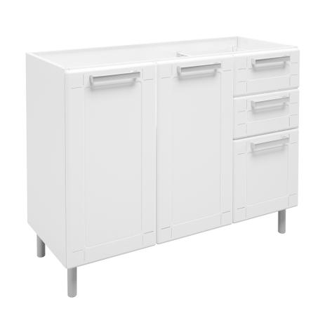 Balcão de Cozinha Múltipla I 3 PT 1 GV Branco - Bertolini Menor preço em Balcão de Cozinha Múltipla I 3 PT 1 GV Branco - Bertolini