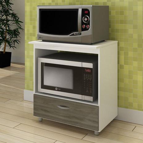 Balcão de Cozinha para Forno e Microondas BL 130 Branco/Carvalho - Completa Móveis é boa?