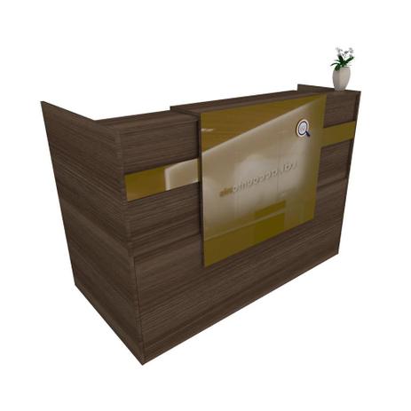 Balcão em L Recepção Caixa 100cm - Mdf Madeirado S/ESPELHO 1-6 - Ondetemaqui.com Menor preço em Balcão em L Recepção Caixa 100cm - Mdf Madeirado S/ESPELHO 1-6 - Ondetemaqui.com