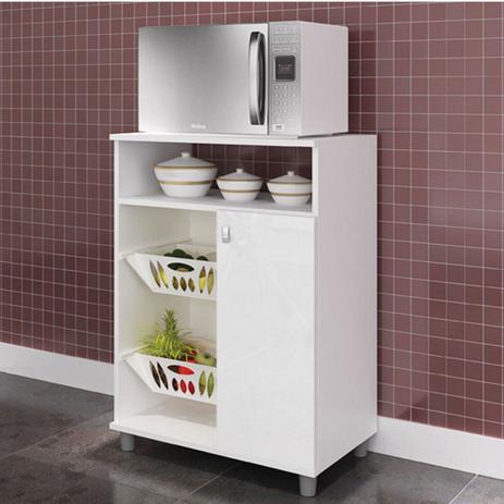 Balcão Fruteira 1 Porta FR2003 Movelbento Branco Menor preço em Balcão Fruteira 1 Porta FR2003 Movelbento Branco