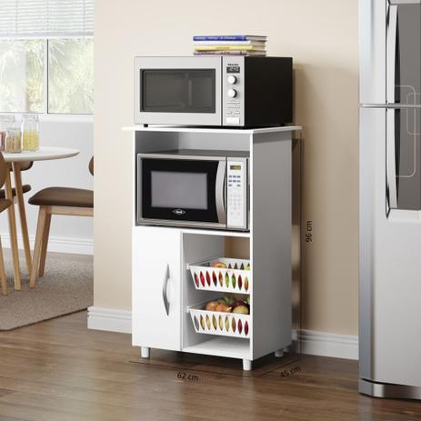 Balcão Fruteira com 2 Cestos 1 Porta 1 Nicho para Forno/Microondas 0510 Soluzione Móveis Menor preço em Balcão Fruteira com 2 Cestos 1 Porta 1 Nicho para Forno/Microondas 0510 Soluzione Móveis