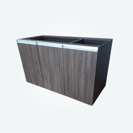 Balcão Inferior em MDF 3 Portas - Ameixa Negra - Home vision Menor preço em Balcão Inferior em MDF 3 Portas - Ameixa Negra - Home vision
