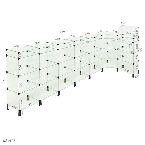 Balcão L Modulado com Caixa 3,10 x 1,10 x 1,10 - Balcãonet Menor preço em Balcão L Modulado com Caixa 3,10 x 1,10 x 1,10 - Balcãonet